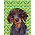 Patioplus Dachshund St. Patricks Day Shamrock Portrait Flag Canvas House Size PA2554888